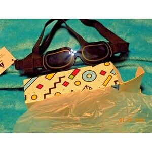 Namson Dog sunglasses goggles Bright blue adjustable strap